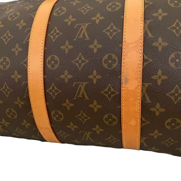 LOUIS VUITTON Monogram Keepall 55 Travel Bag 🧳 FL0081 - Picture 13 of 17